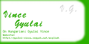 vince gyulai business card
